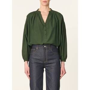 NEW VANESSABRUNO nipoa blouse in vert fonce